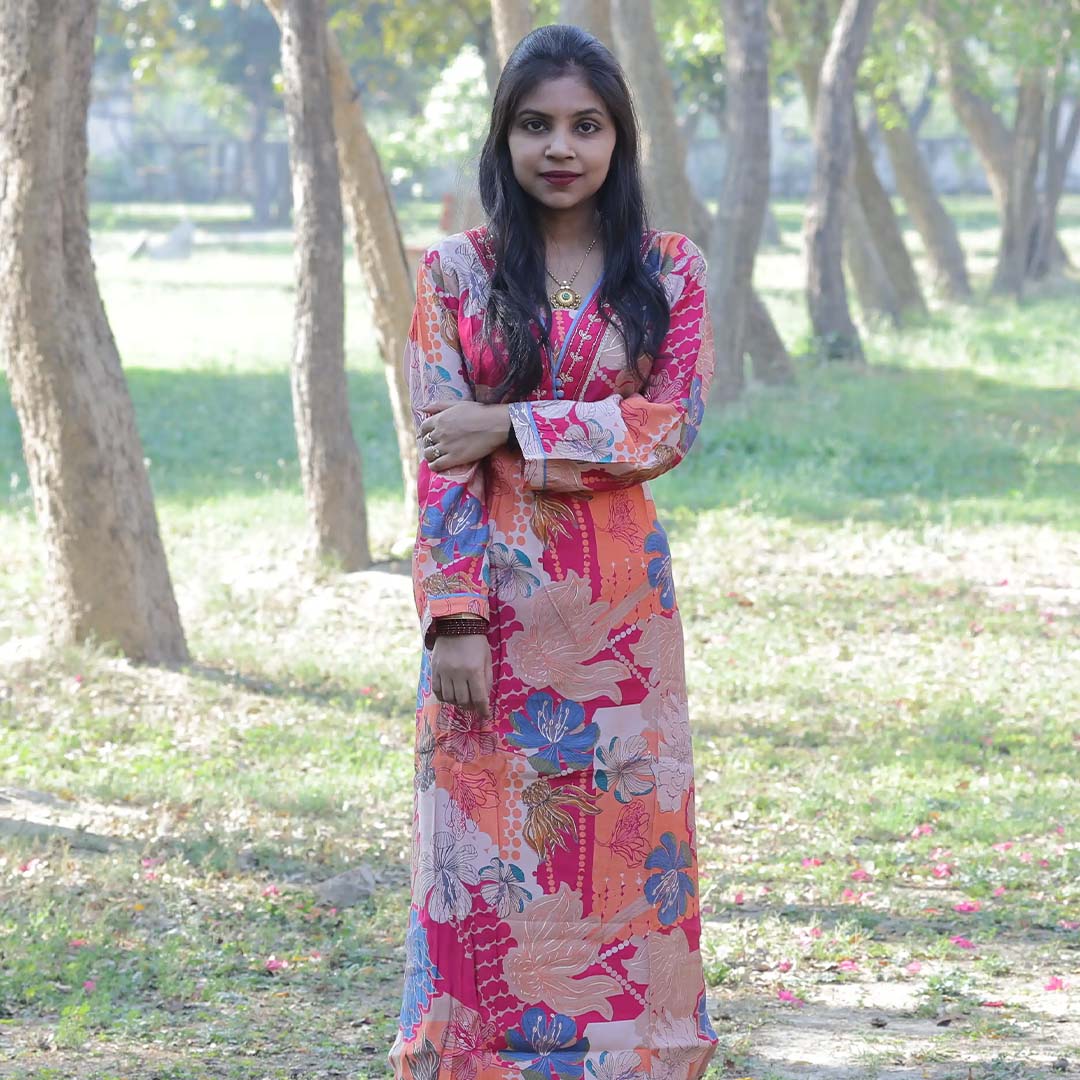 Pahnawaa Bold Bloom Printed Kurta Set