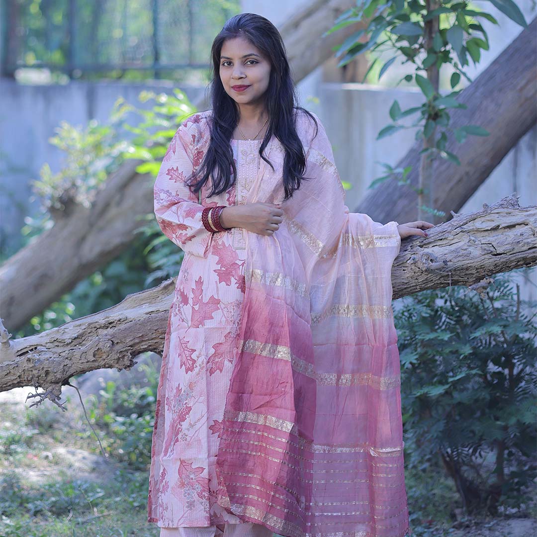 Pahnawaa Blush Maple Elegance Suit Set