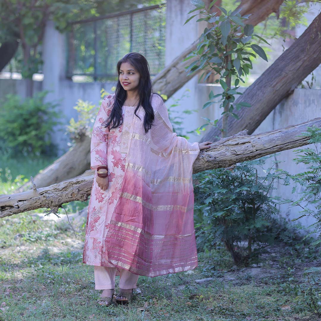 Pahnawaa Blush Maple Elegance Suit Set